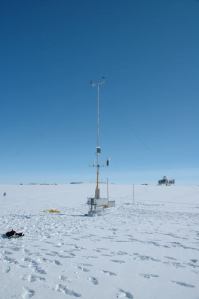 Automatic weather station operating at Summit, June 2015